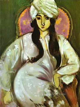 Laurette con un turbante blanco 1916 fauvismo abstracto Henri Matisse Pinturas al óleo